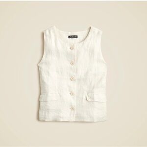 J.Crew crewneck linen vest